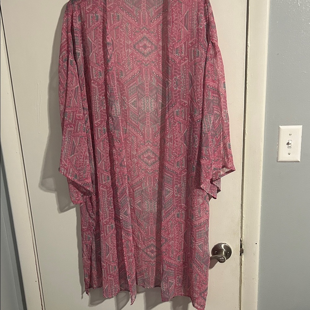 White Birch Pink Patterned Women's Cape